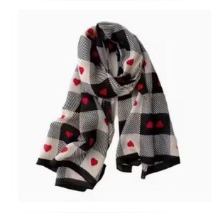 New ever worn heart plaid scarf.